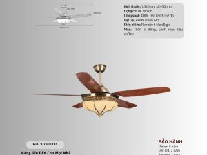 Quạt trần 5 cánh nhựa HS-QViFa-88