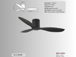 Quạt trần 3 cánh nhựa HS-QT9288D