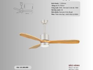 Quạt trần đèn3 cánh gỗ HS-QT42