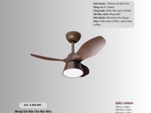 Quạt trần 3 cánh nhựa HS-QViFa-426