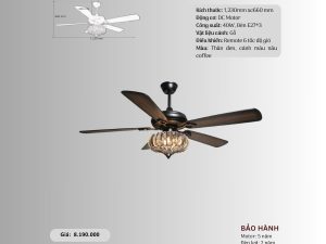 Quạt trần 5 cánh gỗ HS-QViFa-85