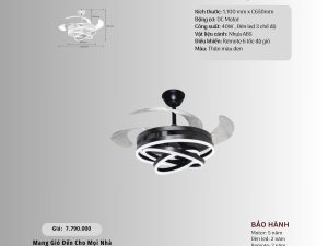 Quạt trần nhựa HS-QViFa-53/ĐEN