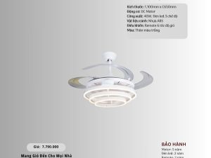 Quạt trần nhựa HS-QViFa-53/TRẮNG